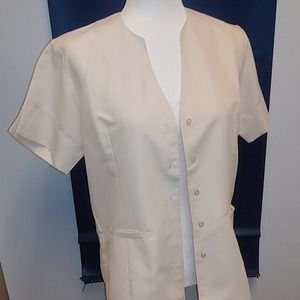 Uniform Shirt Jacket Cream Small New High End by Yeah Baby Retired Style